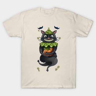 Halloween Cat in Hat T-Shirt